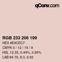 Color code: RGB 233 206 199 | qconv.com