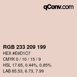 Código de color: RGB 233 209 199 | qconv.com