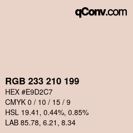 Código de color: RGB 233 210 199 | qconv.com