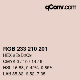 Color code: RGB 233 210 201 | qconv.com