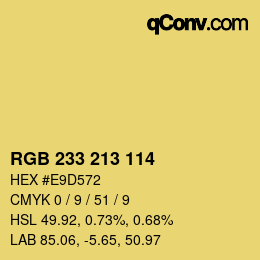 カラーコード: RGB 233 213 114 | qconv.com