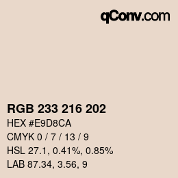 Farbcode: RGB 233 216 202 | qconv.com