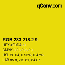 カラーコード: RGB 233 218.2 9 | qconv.com