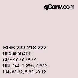 Código de color: RGB 233 218 222 | qconv.com