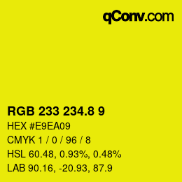カラーコード: RGB 233 234.8 9 | qconv.com