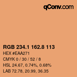 Farbcode: RGB 234.1 162.8 113 | qconv.com