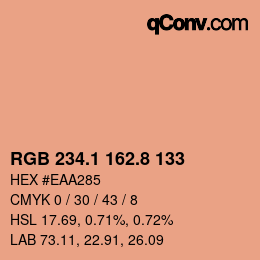 Farbcode: RGB 234.1 162.8 133 | qconv.com