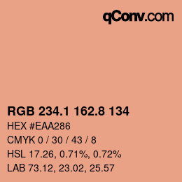 Farbcode: RGB 234.1 162.8 134 | qconv.com