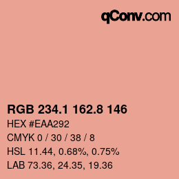 Farbcode: RGB 234.1 162.8 146 | qconv.com