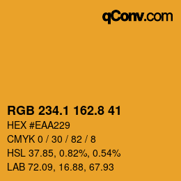 Color code: RGB 234.1 162.8 41 | qconv.com
