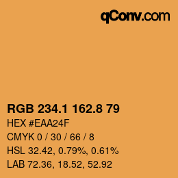 Color code: RGB 234.1 162.8 79 | qconv.com