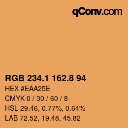 Código de color: RGB 234.1 162.8 94 | qconv.com