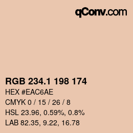 Color code: RGB 234.1 198 174 | qconv.com