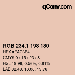 カラーコード: RGB 234.1 198 180 | qconv.com