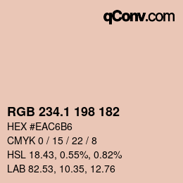 カラーコード: RGB 234.1 198 182 | qconv.com