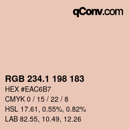 カラーコード: RGB 234.1 198 183 | qconv.com