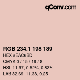 Color code: RGB 234.1 198 189 | qconv.com