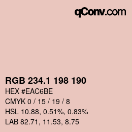 カラーコード: RGB 234.1 198 190 | qconv.com