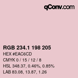 カラーコード: RGB 234.1 198 205 | qconv.com