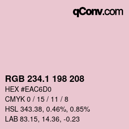 カラーコード: RGB 234.1 198 208 | qconv.com