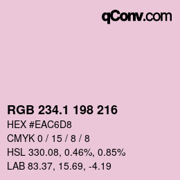 カラーコード: RGB 234.1 198 216 | qconv.com