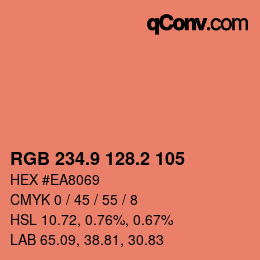 Color code: RGB 234.9 128.2 105 | qconv.com