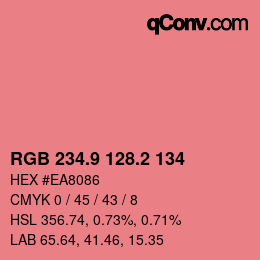 Color code: RGB 234.9 128.2 134 | qconv.com