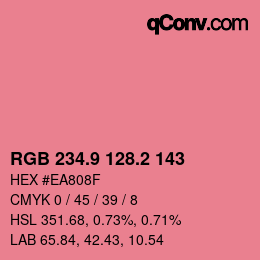 Color code: RGB 234.9 128.2 143 | qconv.com