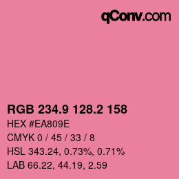 Color code: RGB 234.9 128.2 158 | qconv.com