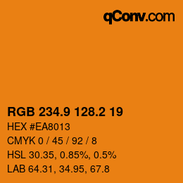 Farbcode: RGB 234.9 128.2 19 | qconv.com