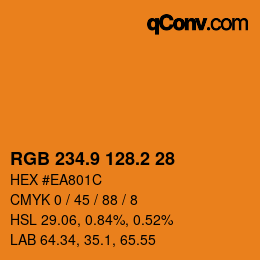 Color code: RGB 234.9 128.2 28 | qconv.com