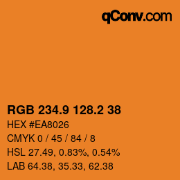 Color code: RGB 234.9 128.2 38 | qconv.com