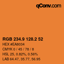 Color code: RGB 234.9 128.2 52 | qconv.com