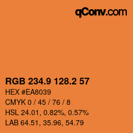 Color code: RGB 234.9 128.2 57 | qconv.com