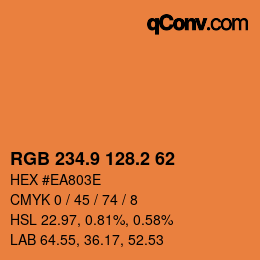 Color code: RGB 234.9 128.2 62 | qconv.com
