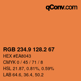 Color code: RGB 234.9 128.2 67 | qconv.com