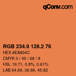 Color code: RGB 234.9 128.2 76 | qconv.com