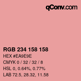 Color code: RGB 234 158 158 | qconv.com