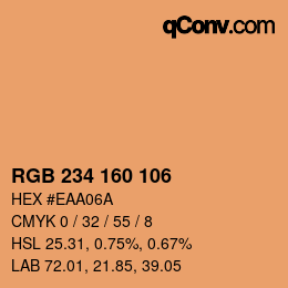 Farbcode: RGB 234 160 106 | qconv.com