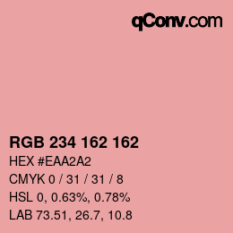 Color code: RGB 234 162 162 | qconv.com