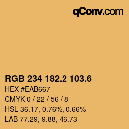 カラーコード: RGB 234 182.2 103.6 | qconv.com
