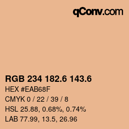 カラーコード: RGB 234 182.6 143.6 | qconv.com
