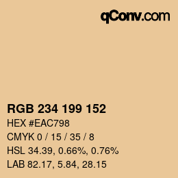 Color code: RGB 234 199 152 | qconv.com