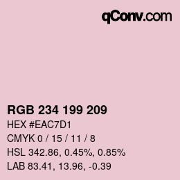 Color code: RGB 234 199 209 | qconv.com