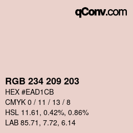 Farbcode: RGB 234 209 203 | qconv.com