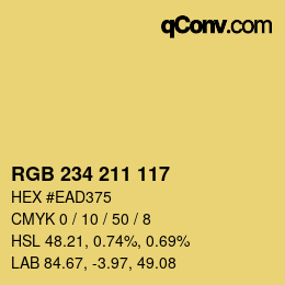 Color code: RGB 234 211 117 | qconv.com
