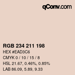 Farbcode: RGB 234 211 198 | qconv.com