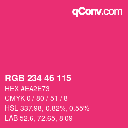 Farbcode: RGB 234 46 115 | qconv.com