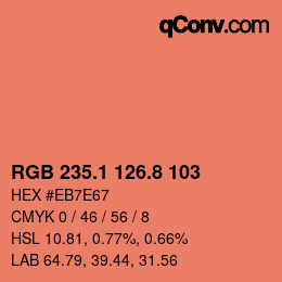 Color code: RGB 235.1 126.8 103 | qconv.com