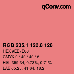 Color code: RGB 235.1 126.8 128 | qconv.com